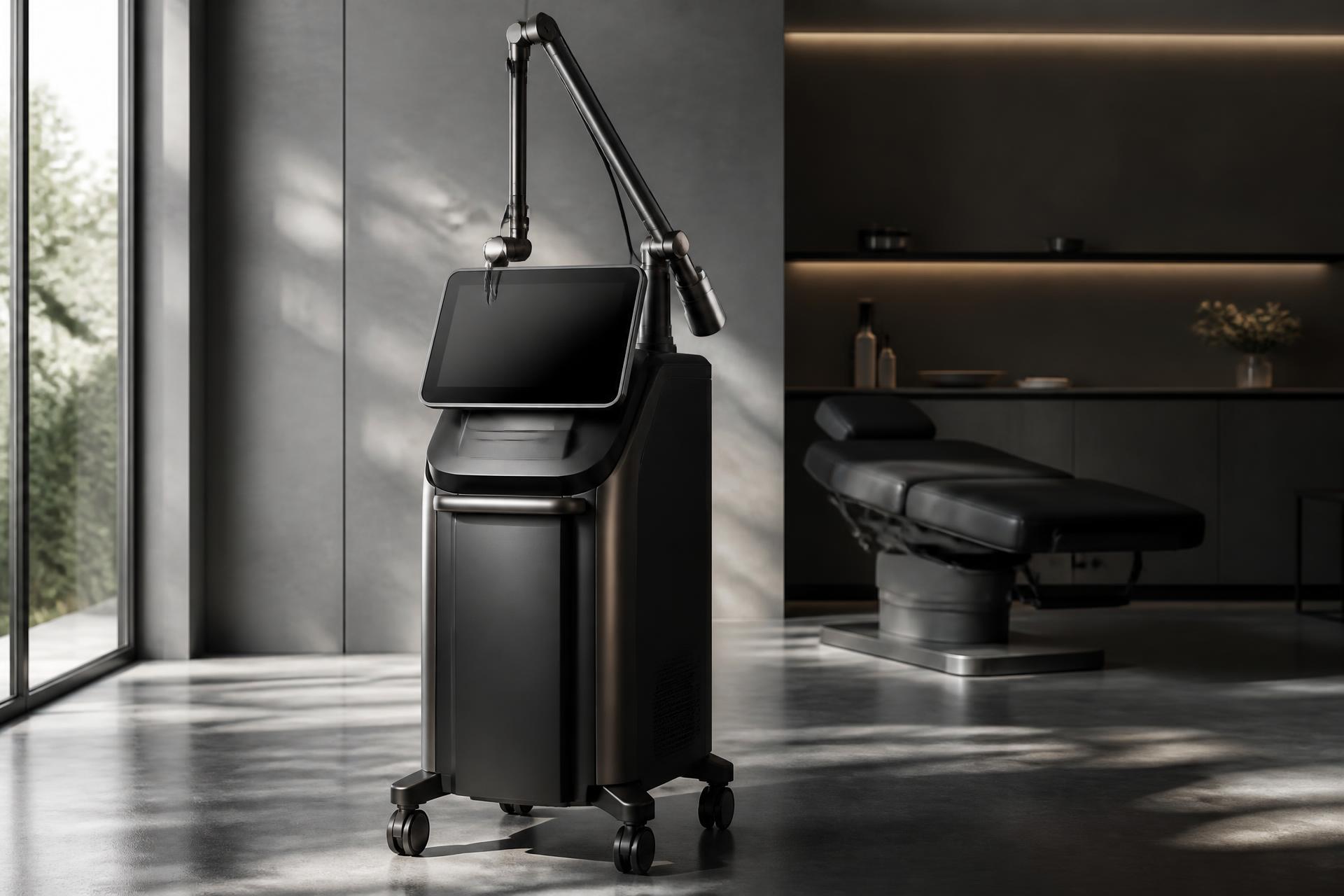 Advanced aesthetic laser platform in a minimal architectural clinical environment